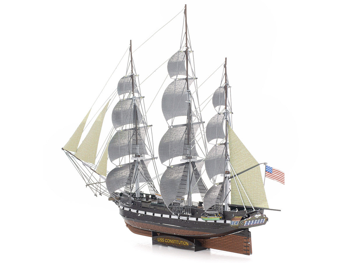 Model Kit USS Constitution Warship (Challenging Difficulty) Steel Model by Metal Earth-2