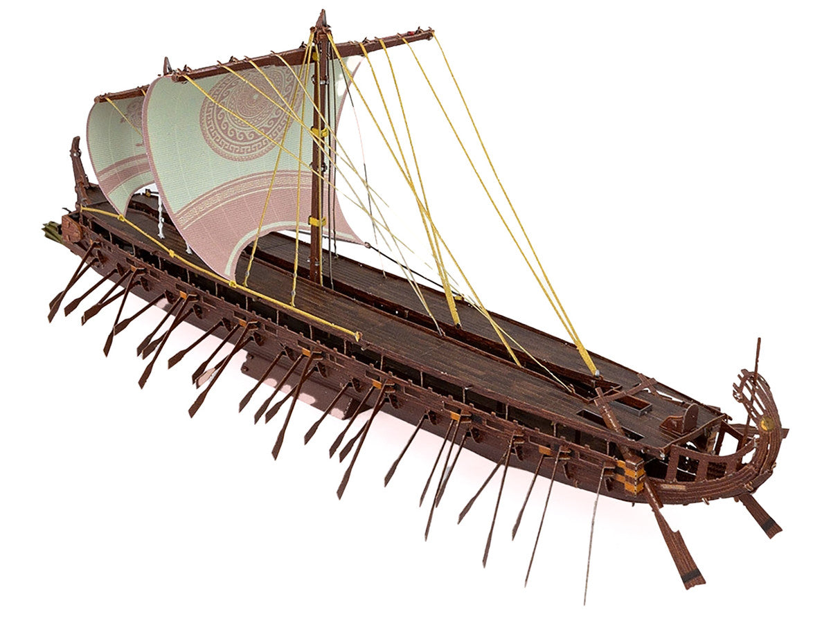 Model Kit Greek Trireme Warship (Expert Difficulty) Steel Model by Metal Earth-2