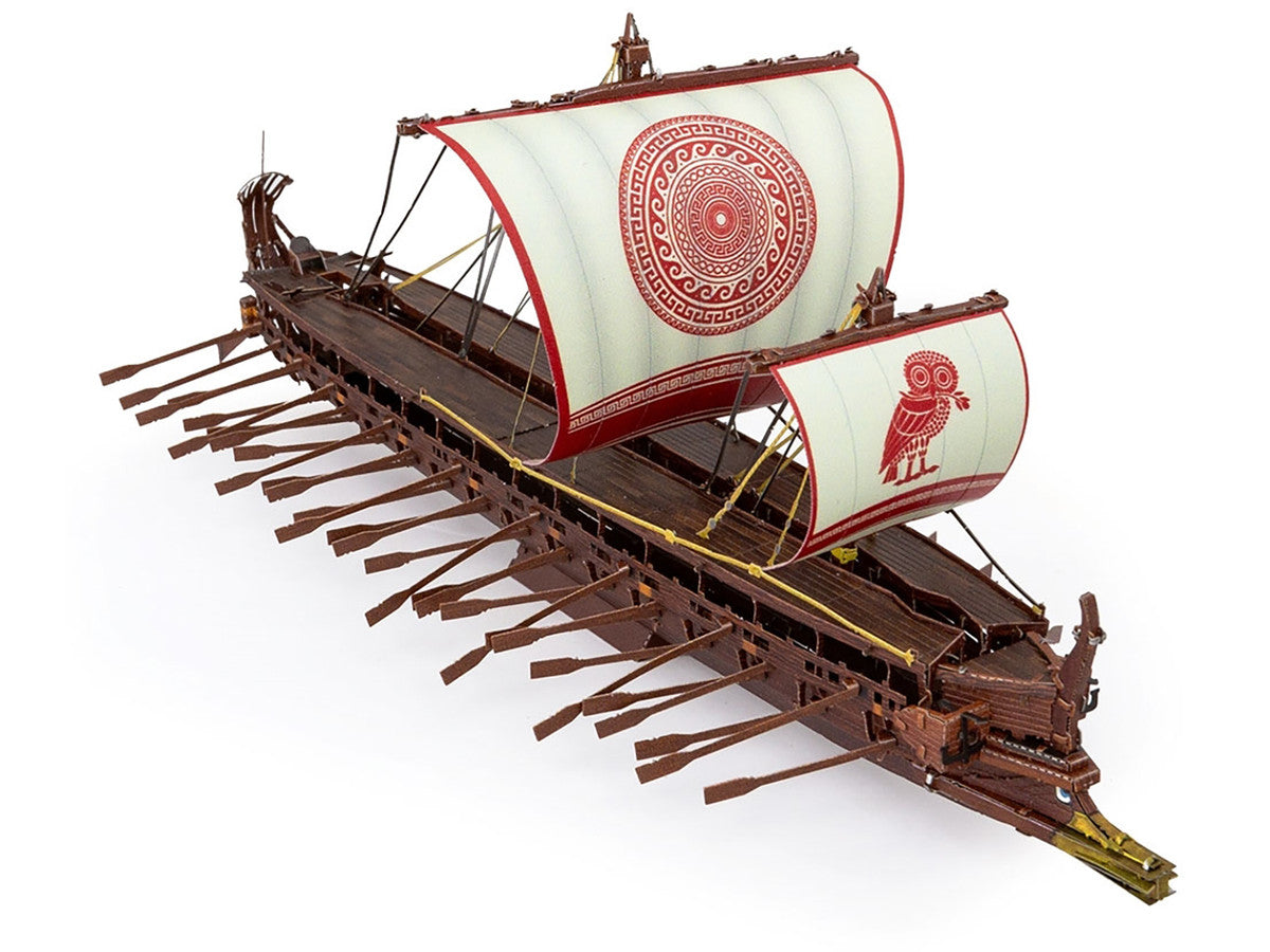Model Kit Greek Trireme Warship (Expert Difficulty) Steel Model by Metal Earth-3