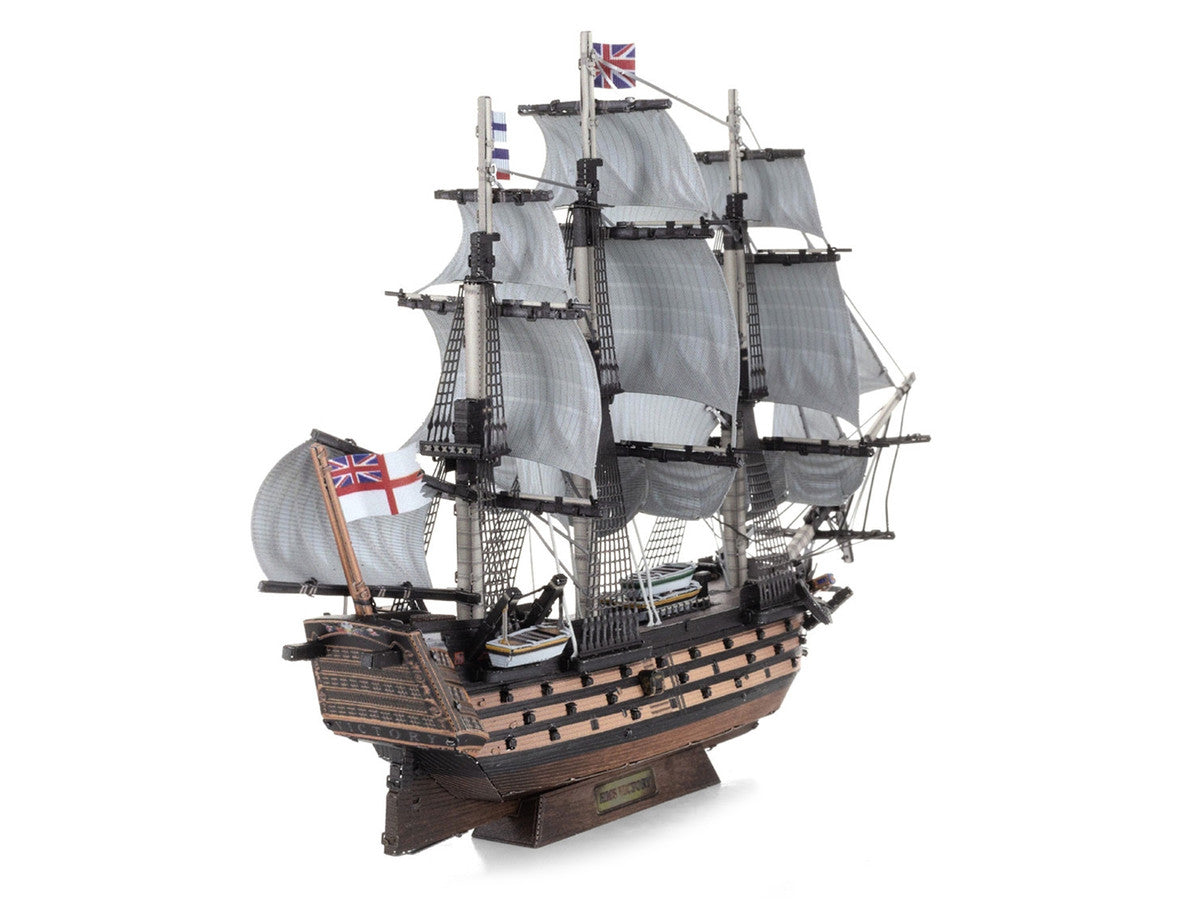 Model Kit HMS Victory British Navy Ship (Challenging Difficulty) Steel Model by Metal Earth-1