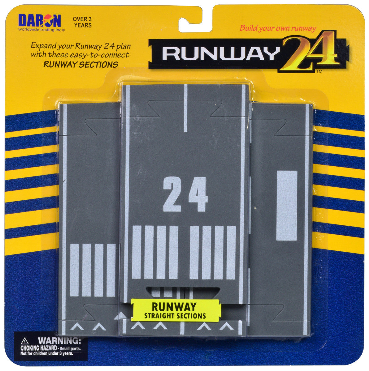 Runway Straight Sections 3 Piece Set for Diecast Models by Runway24-0