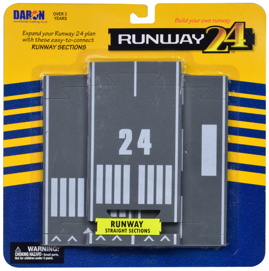 Runway Straight Sections 3 Piece Set for Diecast Models by Runway24-0