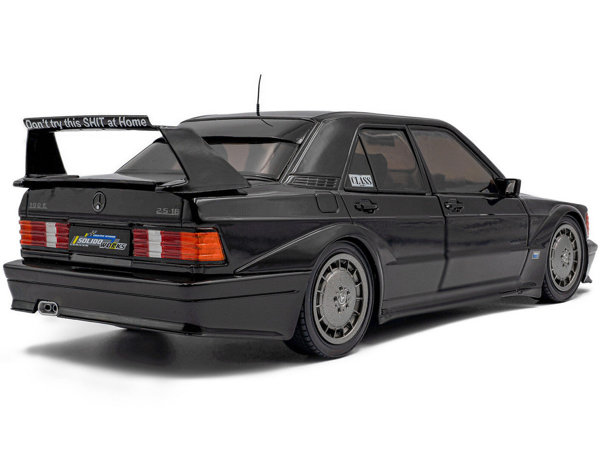 Mercedes Benz 190 Evolution II (W201) "Solido Works" Black 1/18 Diecast Model Car by Solido-1