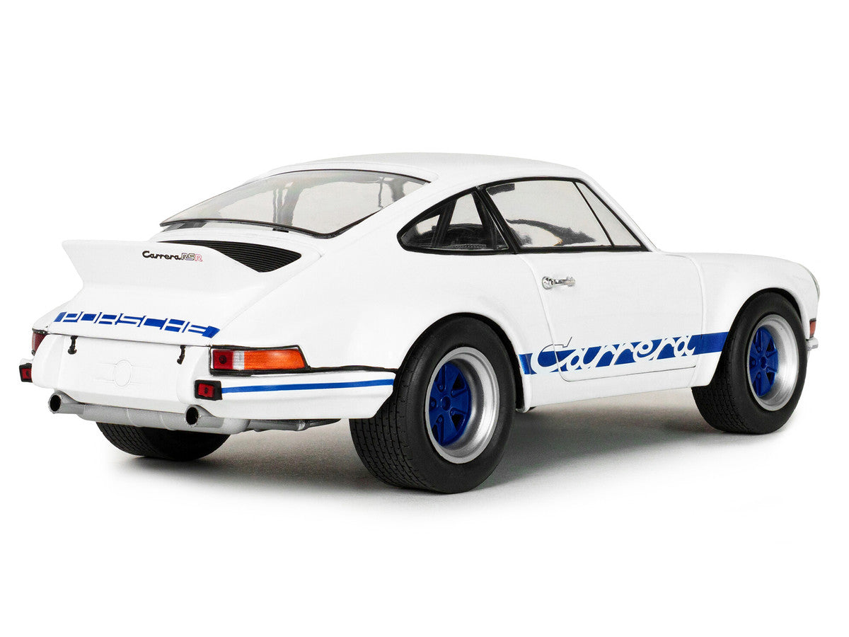 1973 Porsche 911 RSR Carrera White with Blue Stripes 1/18 Diecast Model Car by Solido-2