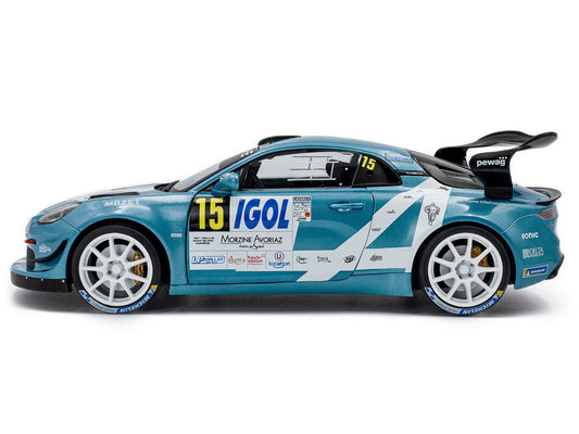 Alpine A110 Rallye GT+ #15 Raphael Astier - Denis Giraudet "Rallye Du Mont Blanc" (2024) "Competition" Series 1/18 Diecast Model Car by Solido-0