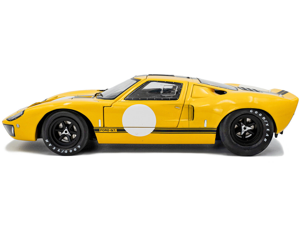 1968 Ford GT40 MK1 Yellow with Black Stripes "Competition" Series 1/18 Diecast Model Car by Solido-0