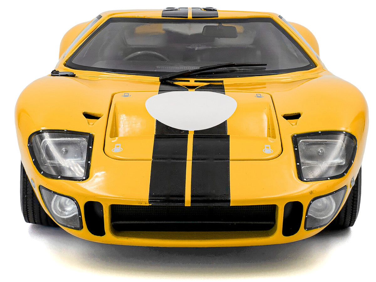 1968 Ford GT40 MK1 Yellow with Black Stripes "Competition" Series 1/18 Diecast Model Car by Solido-3