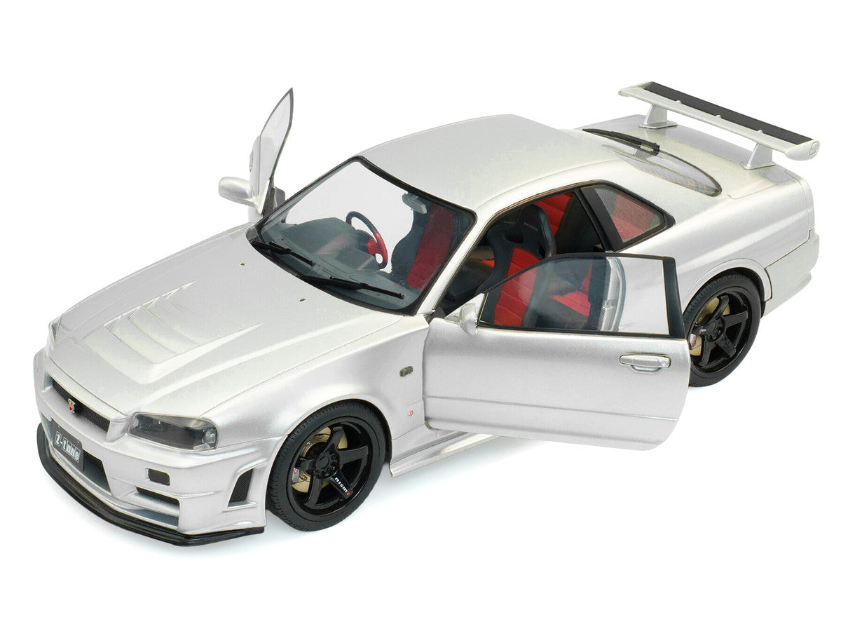 1999 Nissan Skyline GT-R (R34) Z-Tune RHD (Right Hand Drive) Silver Metallic 1/18 Diecast Model Car by Solido-3