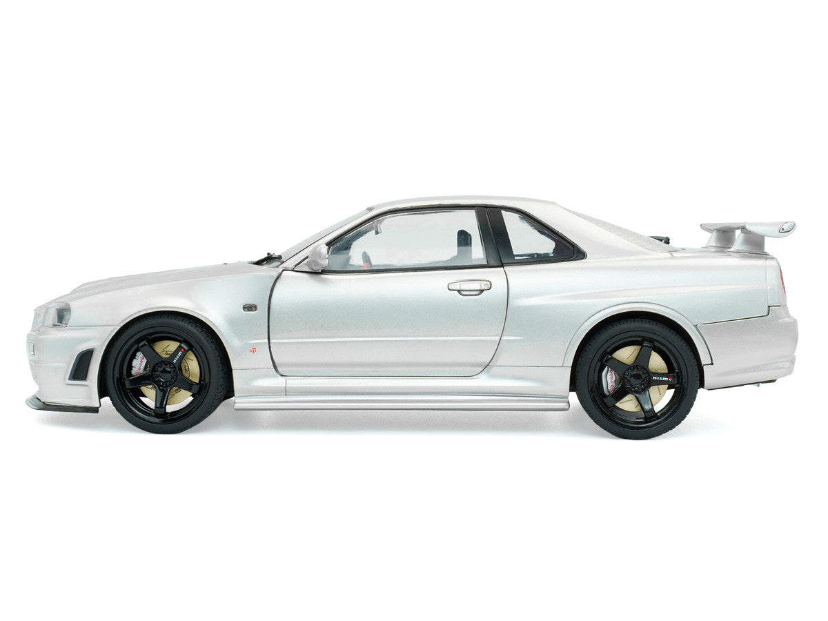 1999 Nissan Skyline GT-R (R34) Z-Tune RHD (Right Hand Drive) Silver Metallic 1/18 Diecast Model Car by Solido-1