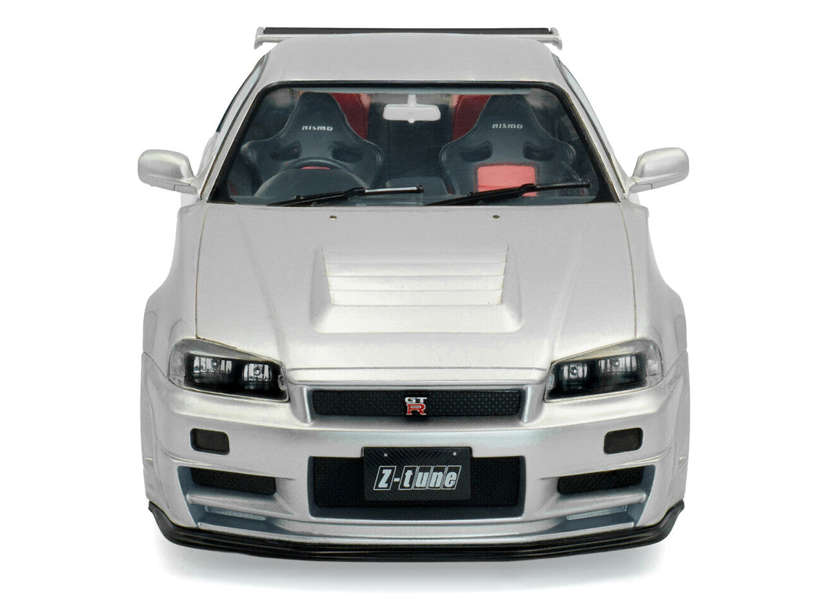 1999 Nissan Skyline GT-R (R34) Z-Tune RHD (Right Hand Drive) Silver Metallic 1/18 Diecast Model Car by Solido-2