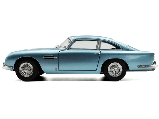 1964 Aston Martin DB5 RHD (Right Hand Drive) Light Blue Metallic 1/18 Diecast Model Car by Solido-0