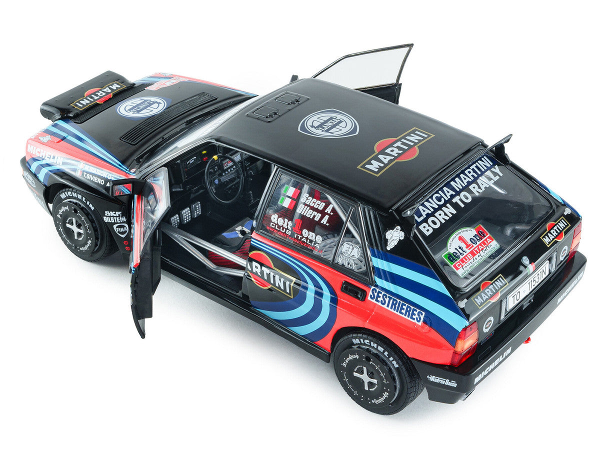 Lancia Delta HF Integrale #1 A. Sacco - A. Ollero "Miki Biasion Martini Racing Rallye Monte Carlo 1990 Tribute" FIA Historic Rally (2026) "Competition" Series 1/18 Diecast Model Car by Solido-3