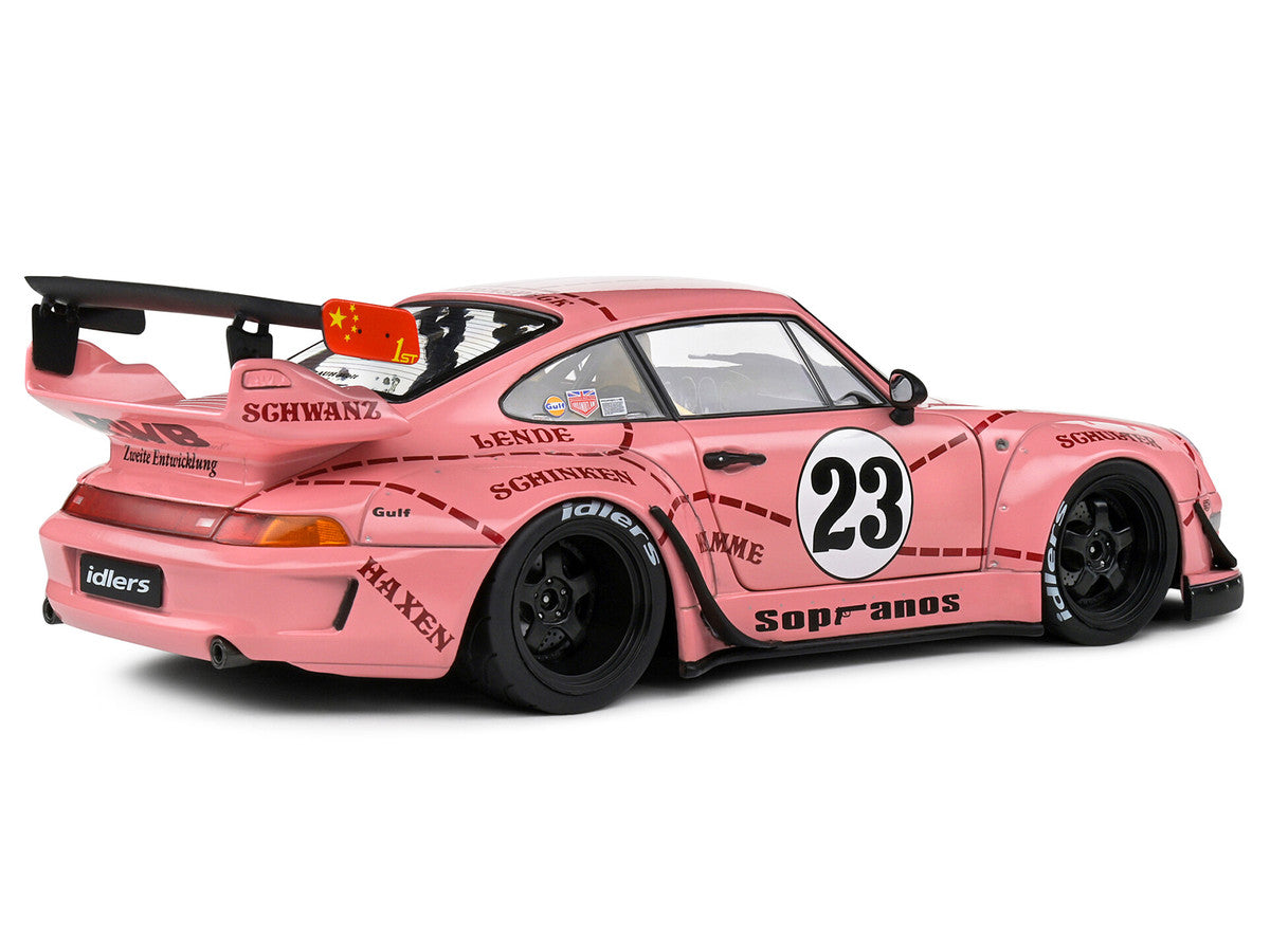 2020 RWB Bodykit #23 "Pink Pig" Pink with Graphics 1/18 Diecast Model Car by Solido-1