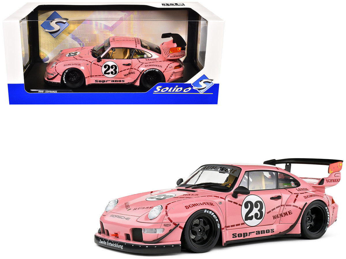 2020 RWB Bodykit #23 "Pink Pig" Pink with Graphics 1/18 Diecast Model Car by Solido-4