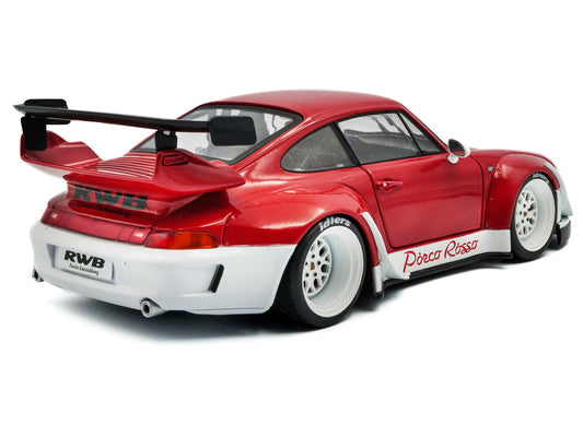 2020 RWB Bodykit "Porco Rosso" Red and White 1/18 Diecast Model Car by Solido-0