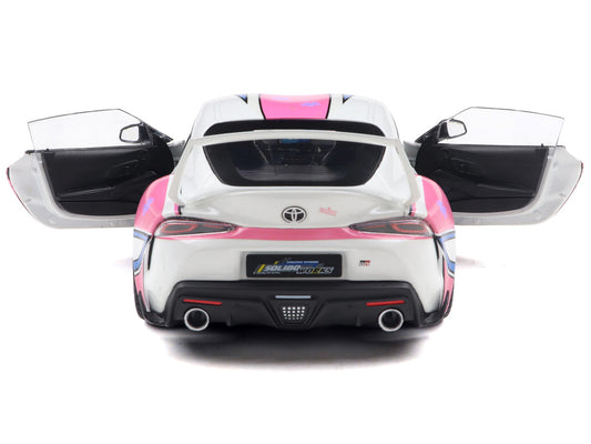 2024 Toyota GR Supra "Itasha" White with Graphics "StreetFighters" 1/18 Diecast Model Car by Solido-0