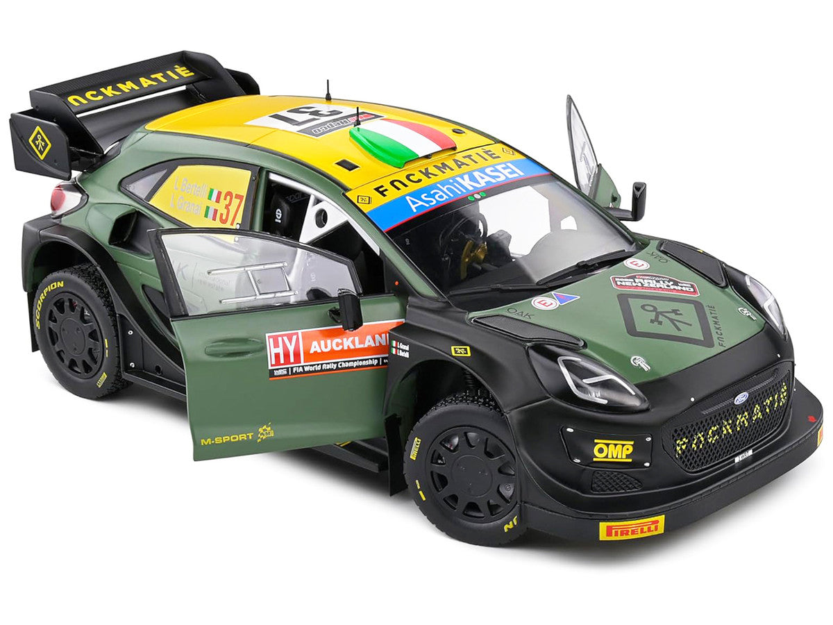 Ford Puma Rally1 Hybrid #37 Lorenzo Bertelli - Lorenzo Granai "Rally New Zealand" (2022) "Competition" Series 1/18 Diecast Model Car by Solido-3