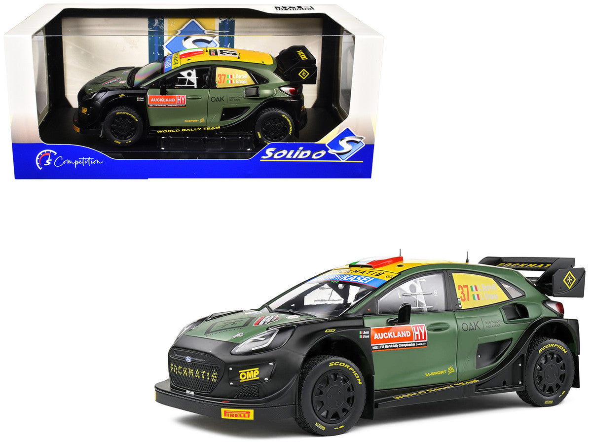 Ford Puma Rally1 Hybrid #37 Lorenzo Bertelli - Lorenzo Granai "Rally New Zealand" (2022) "Competition" Series 1/18 Diecast Model Car by Solido-4