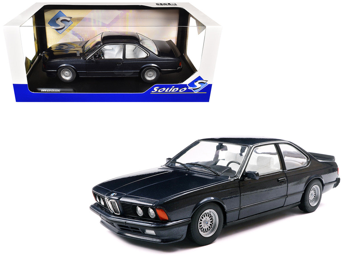 1984 BMW 635 CSI (E24) Macau Blue Metallic 1/18 Diecast Model Car by Solido-4