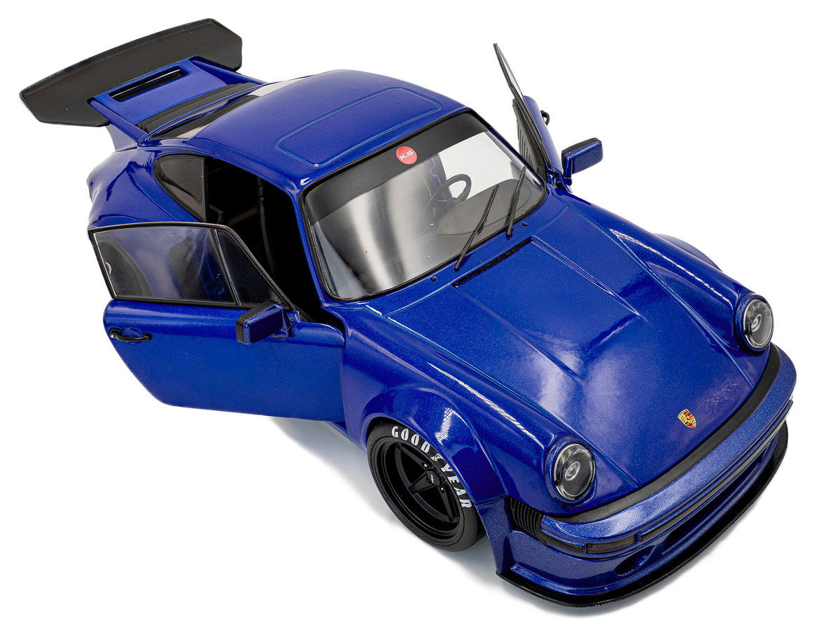 2024 Porsche 911 KS-R by Khyzyl Saleem Dark Blue Metallic 1/18 Diecast Model Car by Solido-1