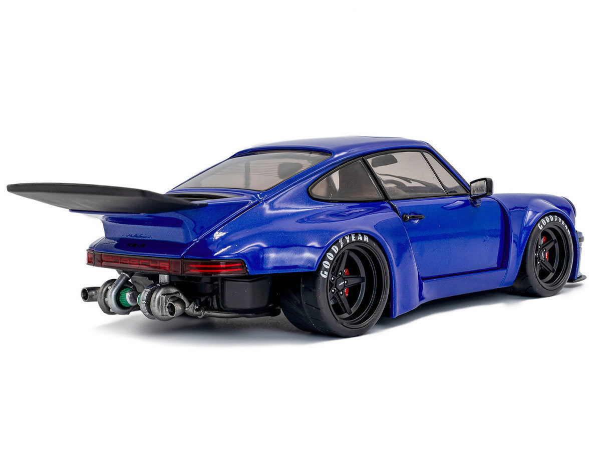 2024 Porsche 911 KS-R by Khyzyl Saleem Dark Blue Metallic 1/18 Diecast Model Car by Solido-3