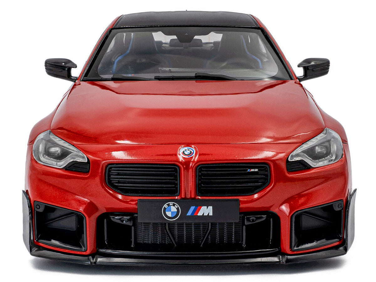 2024 BMW M2 Performance Parts Toronto Red Metallic with Carbon Top 1/18 Diecast Model Car by Solido-3