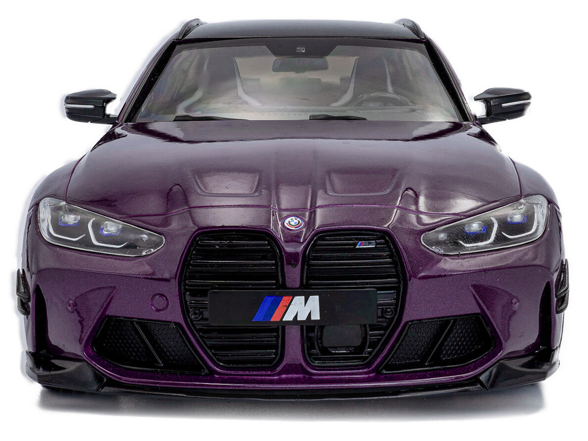 2024 BMW M3 Competition M xDrive Touring Twilight Purple Pearl Metallic with Black Top 1/18 Diecast Model Car by Solido-3