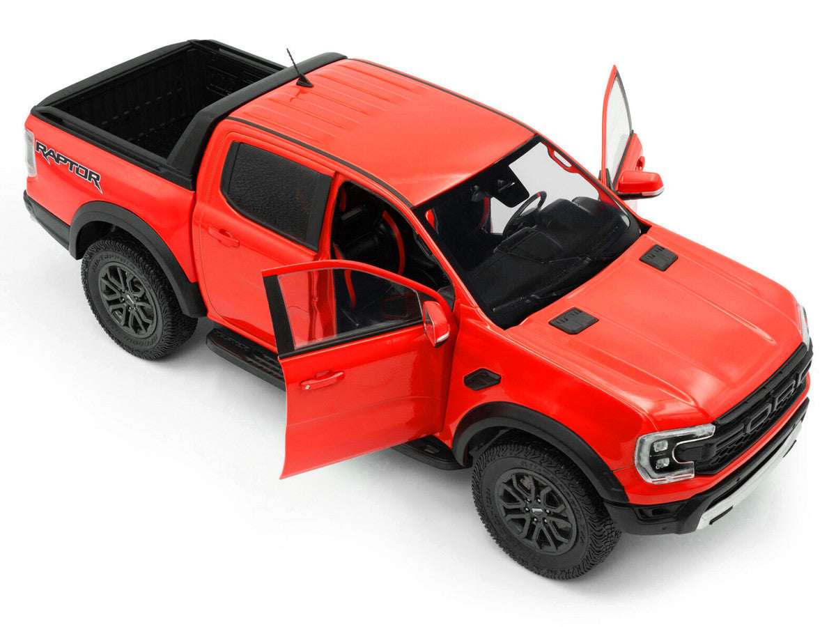2024 Ford Ranger Raptor Pickup Truck Orange Red 1/18 Diecast Model Car by Solido-3