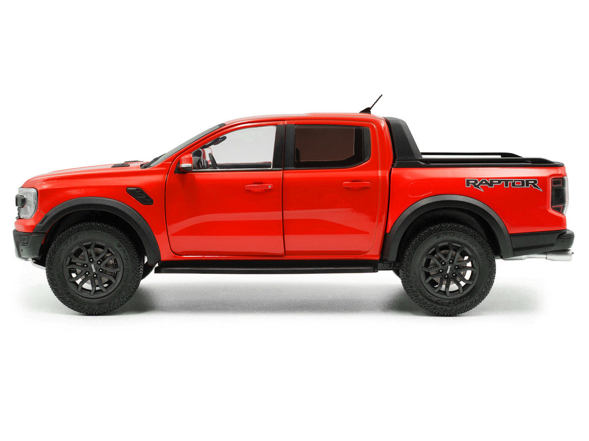 2024 Ford Ranger Raptor Pickup Truck Orange Red 1/18 Diecast Model Car by Solido-0