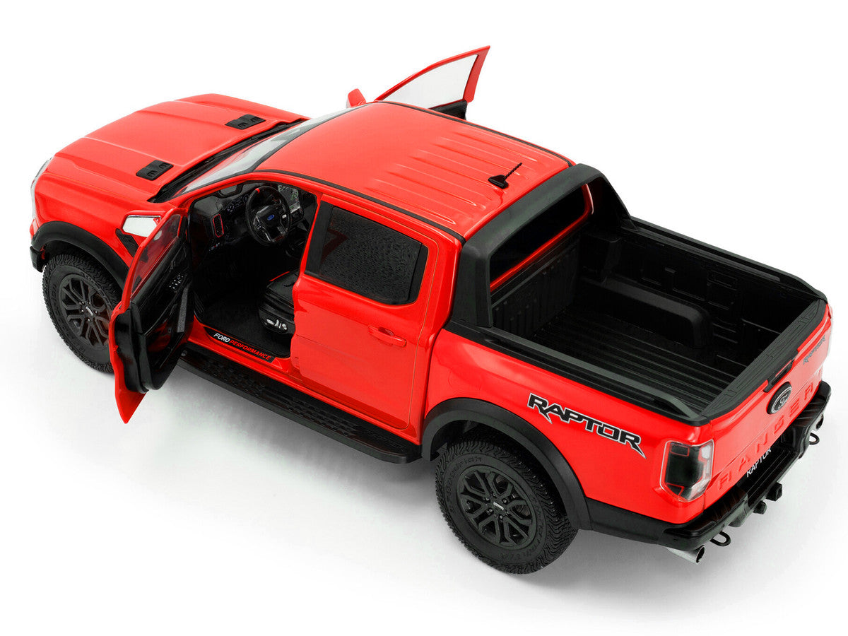2024 Ford Ranger Raptor Pickup Truck Orange Red 1/18 Diecast Model Car by Solido-2