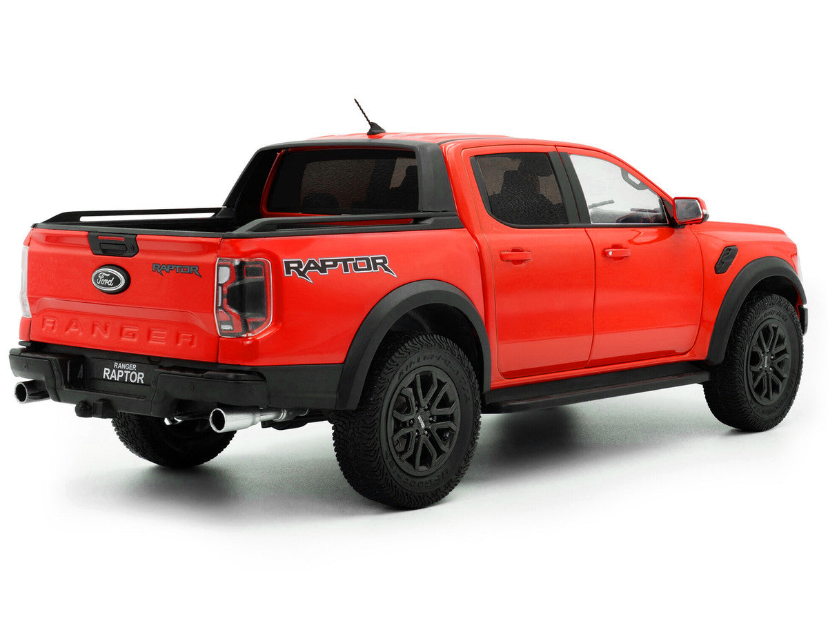 2024 Ford Ranger Raptor Pickup Truck Orange Red 1/18 Diecast Model Car by Solido-1