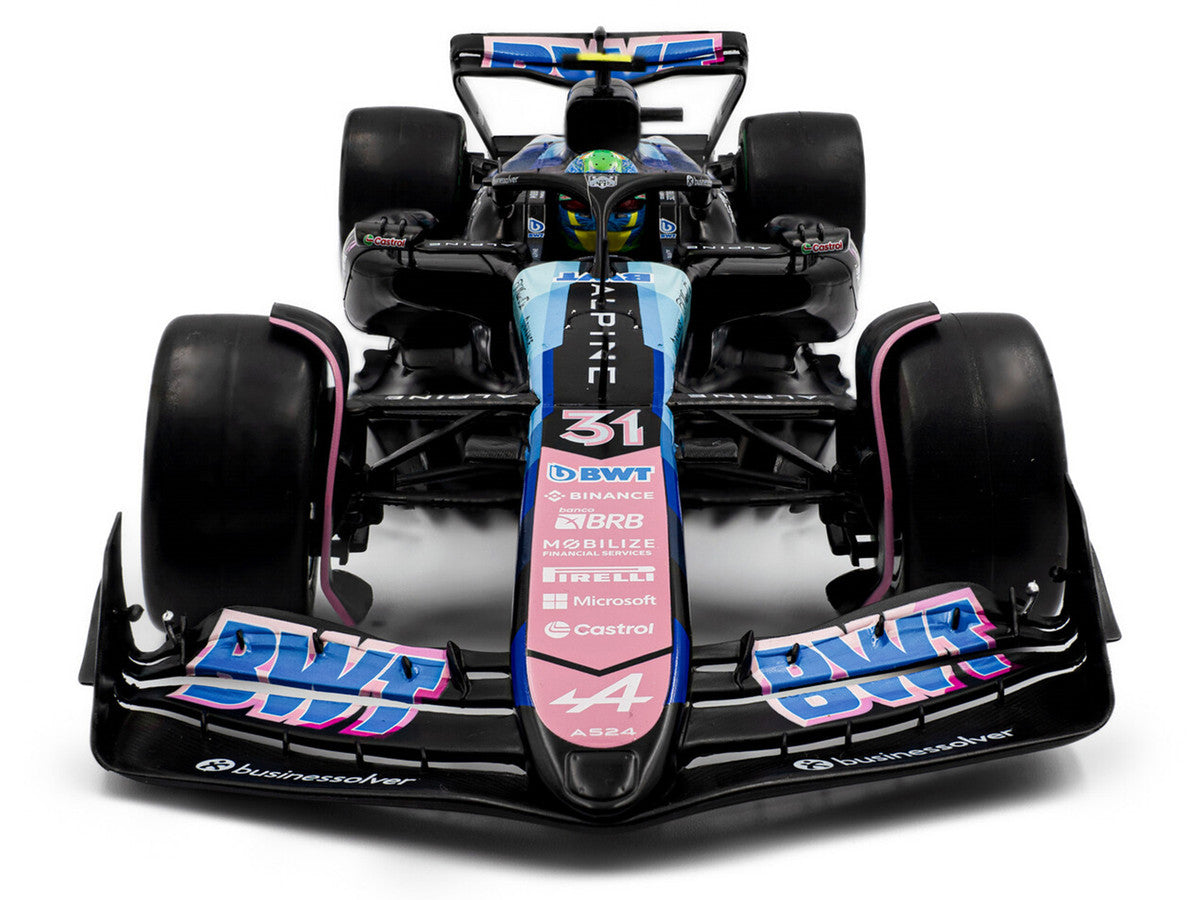 Alpine A524 #31 Esteban Ocon "BWT" 2nd Place F1 "Sao Paulo GP" (2024) "Competition" Series 1/18 Diecast Model Car by Solido-3