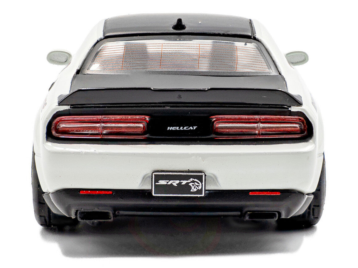 2020 Dodge Challenger SRT Hellcat Redeye Widebody White Knuckle with Matt Black Hood and Top 1/43 Diecast Model Car by Solido-2