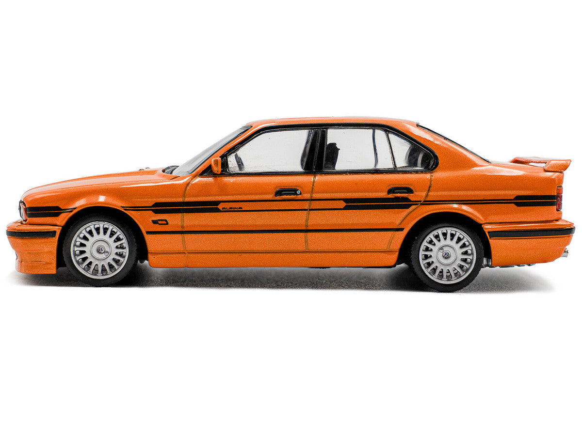 1994 BMW E34 Alpina B10 BiTurbo Orange Metallic with Black Stripes 1/43 Diecast Model Car by Solido-1