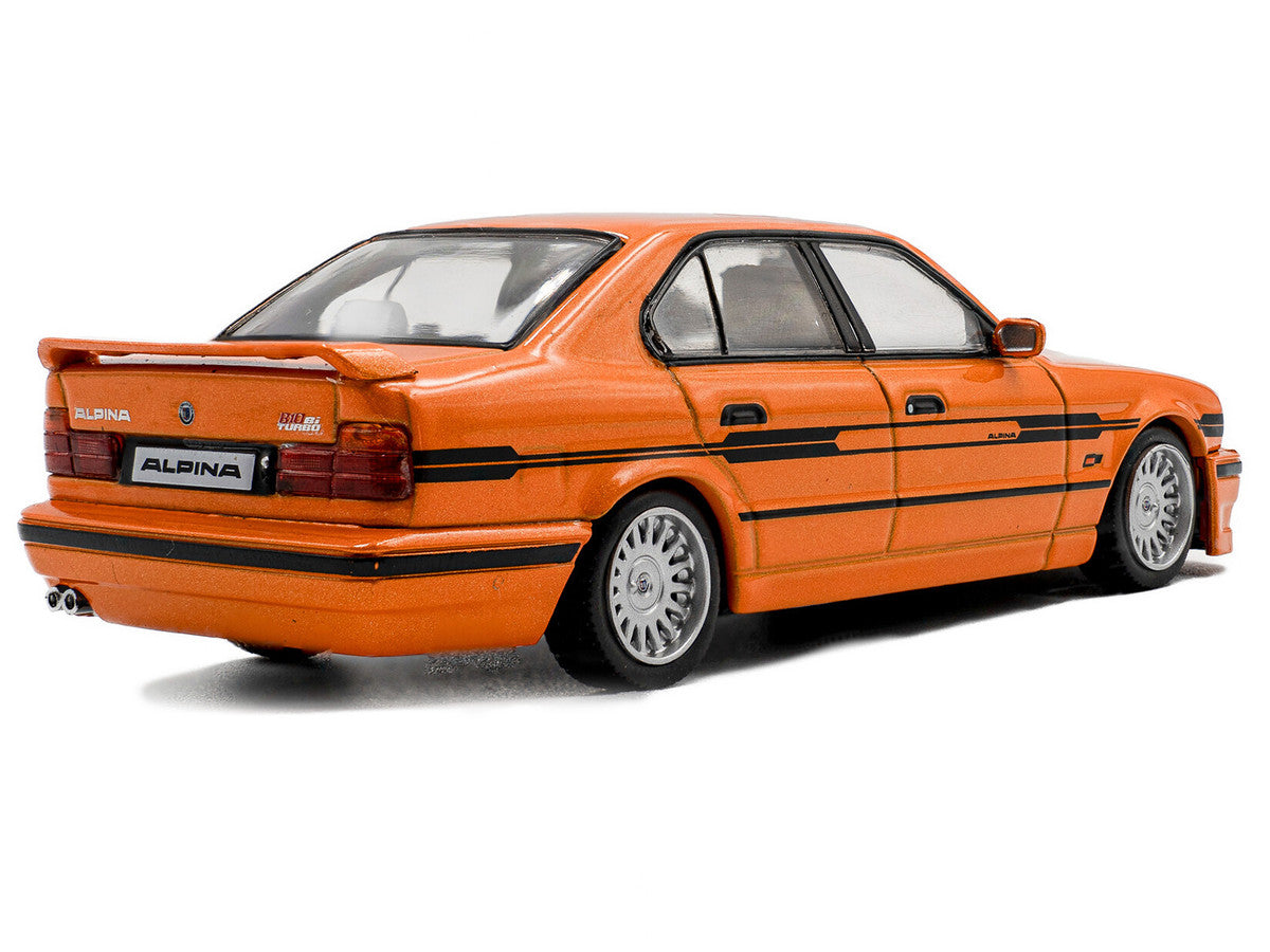 1994 BMW E34 Alpina B10 BiTurbo Orange Metallic with Black Stripes 1/43 Diecast Model Car by Solido-0