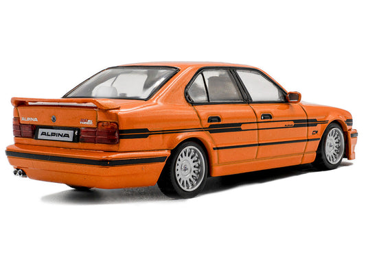 1994 BMW E34 Alpina B10 BiTurbo Orange Metallic with Black Stripes 1/43 Diecast Model Car by Solido-0