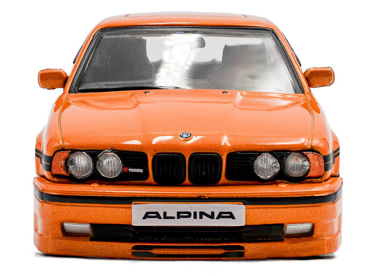 1994 BMW E34 Alpina B10 BiTurbo Orange Metallic with Black Stripes 1/43 Diecast Model Car by Solido-2