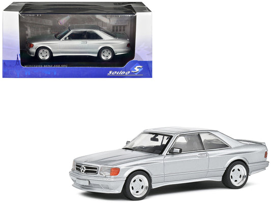 1990 Mercedes-Benz 560 SEC AMG WideBody Silver Metallic 1/43 Diecast Model Car by Solido-0