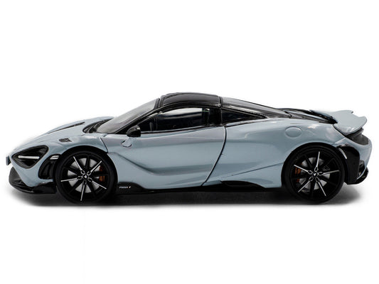 2020 McLaren 765LT Ceramic Gray with Black Top 1/43 Diecast Model Car by Solido-0