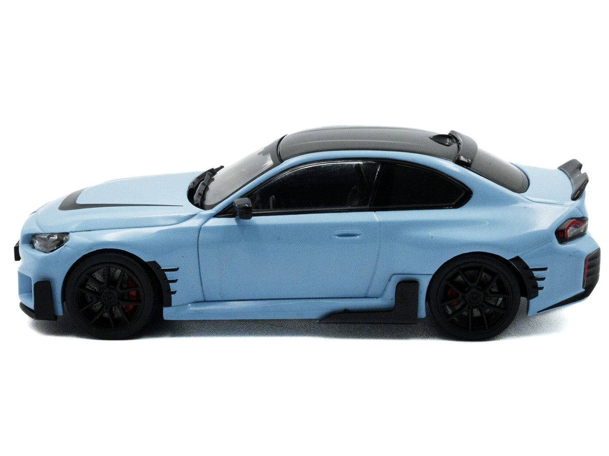 2023 BMW M2 M Performance Zandvoort Blue with Black Top 1/43 Diecast Model Car by Solido-1