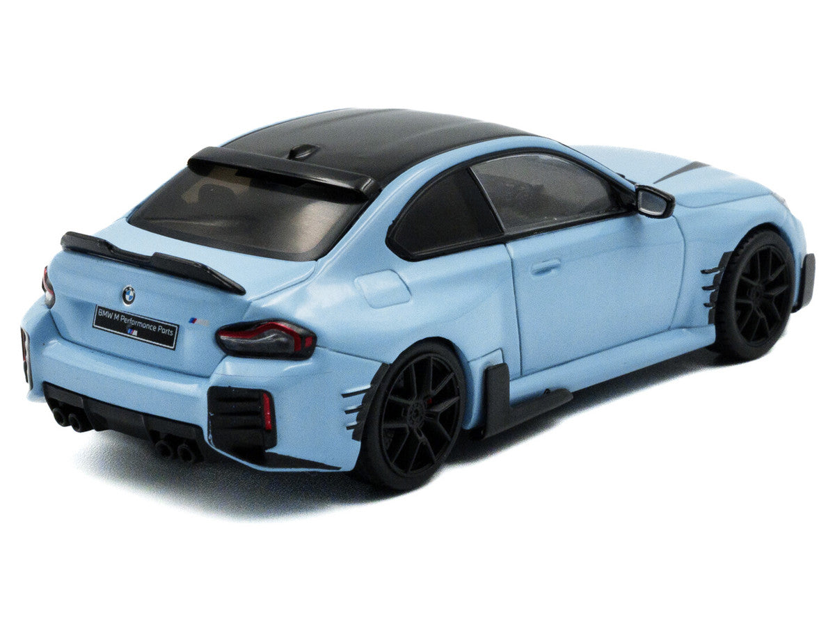 2023 BMW M2 M Performance Zandvoort Blue with Black Top 1/43 Diecast Model Car by Solido-3