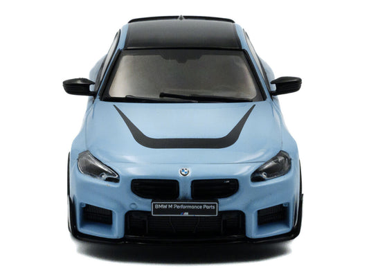 2023 BMW M2 M Performance Zandvoort Blue with Black Top 1/43 Diecast Model Car by Solido-0