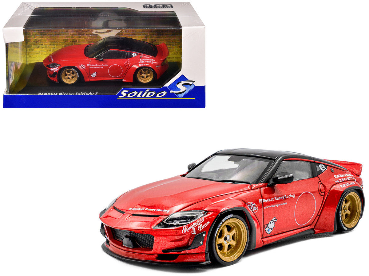 2022 Nissan Pandem Fairlady Z RHD (Right Hand Drive) Red Metallic with Black Top 1/43 Diecast Model Car by Solido-4