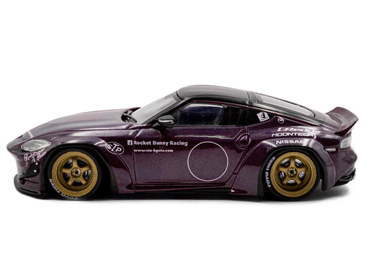 2022 Nissan Pandem Fairlady Z RHD (Right Hand Drive) Purple Metallic with Black Top 1/43 Diecast Model Car by Solido-0