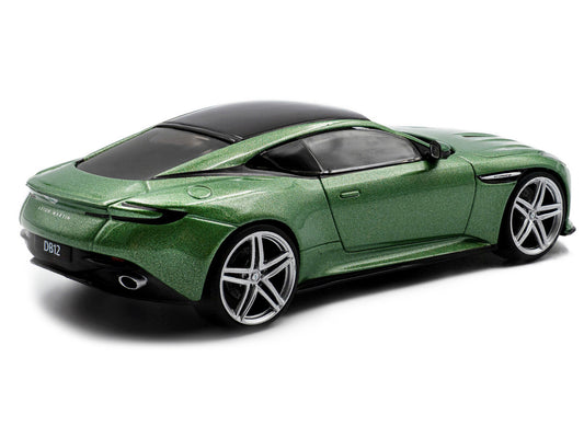 2023 Aston Martin DB12 Coupe Iridescent Emerald Metallic with Black Top 1/43 Diecast Model Car by Solido-0