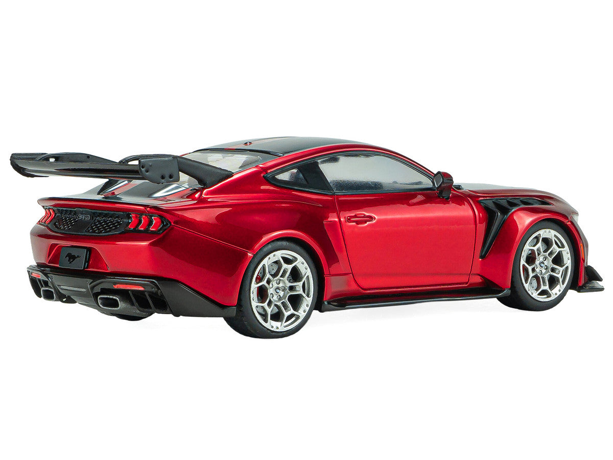 2025 Ford Mustang GTD Chroma Flame Red Metallic with Black Stripes 1/43 Diecast Model Car by Solido-2