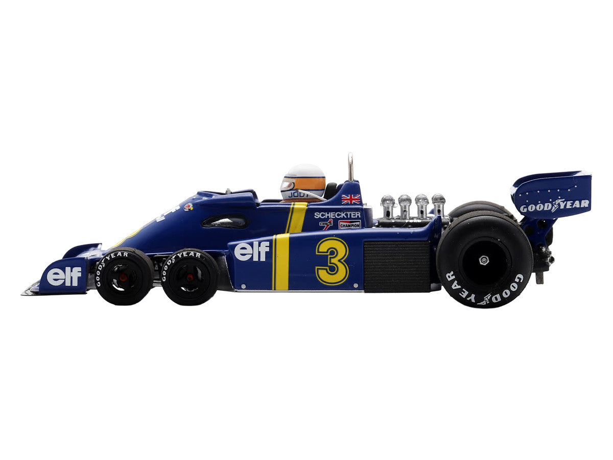 Tyrrell P34 #3 Jody Scheckter Winner Formula One F1 "Swedish GP" (1976) with Driver 1/43 Model Car by Spark-1