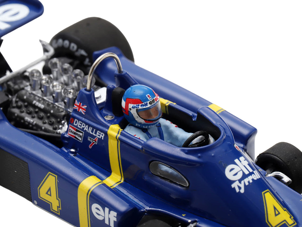 Tyrrell P34 #4 Patrick Depailler 2nd Place Formula One F1 "Swedish GP" (1976) with Driver 1/43 Model Car by Spark-3