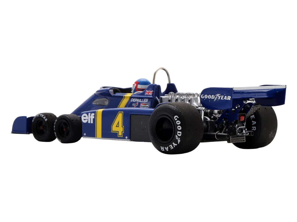 Tyrrell P34 #4 Patrick Depailler 2nd Place Formula One F1 "Swedish GP" (1976) with Driver 1/43 Model Car by Spark-1
