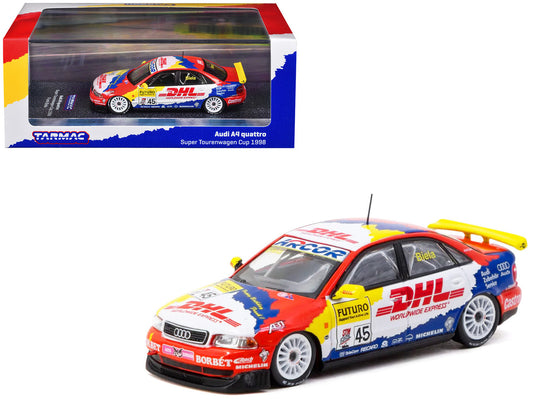 Audi A4 Quattro #45 Frank Biela "Super Tourenwagen Cup" (1998) "Hobby64" Series 1/64 Diecast Model Car by Tarmac Works-0